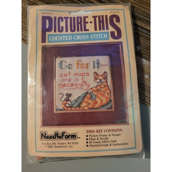 Vintage 1988 Picture This Counted Cross Stitch Kit 1988 Made in USA - Picture 1 of 5